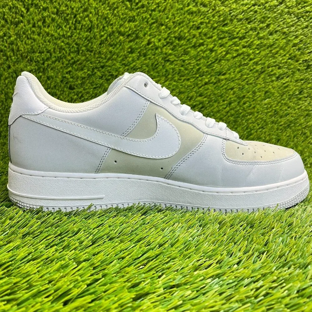Nike Air Force 1 '07 Low Mens Size 11.5 Ivory Gray White Athletic Shoes Sneakers